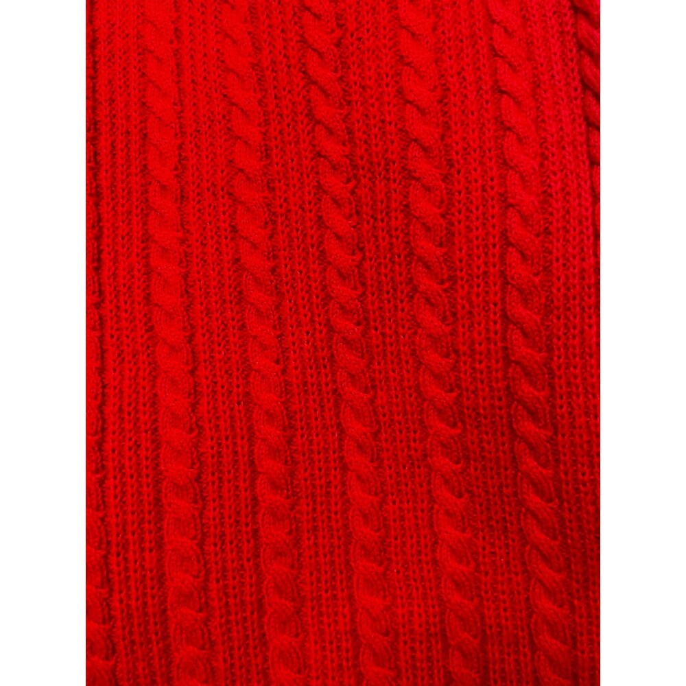 Talbots Women’s Round Neck Sweater Red Buttons Long Sleeve Valentine Classic NWT - Picture 3 of 6